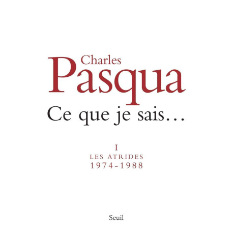 Ce que je sais: Les Atrides (1974-1988)