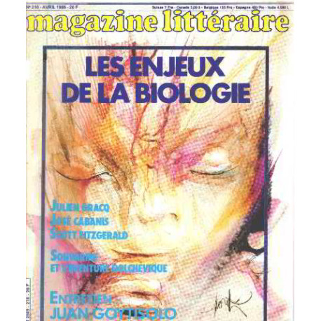 Magazine litteraire n° 218 / les enjeux de la biologie