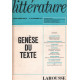 Revue trimestrielle litterature n° 28 / genese du texte