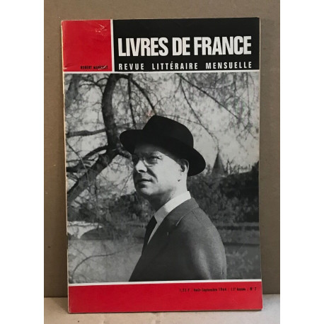 Livres de France Revue littéraire mensuelle/aout-septembre 1964 /...