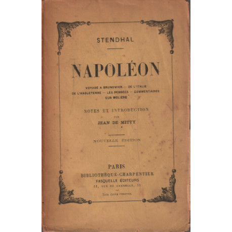 NAPOLEON : Voyage a Brunswick - De l'Italie - De l'Angleterre -...