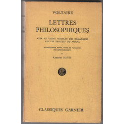 Lettres philosophiques ( avec le texte complet des remarques sur...