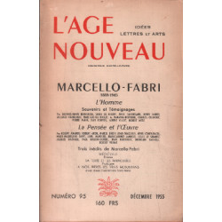 Revue l'age nouveau n° 95 / marcello-fabri 1889-1945