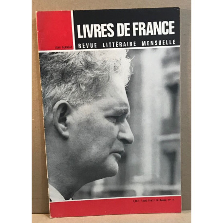 Livres de France Revue littéraire mensuelle/avril 1965 / numero...