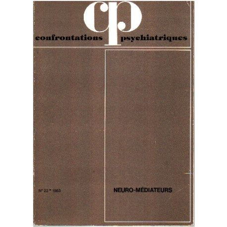 Confrontations psychiatriques n° 22 / neuro-médiateurs