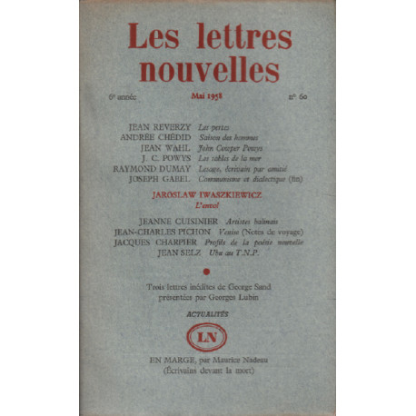 Les lettres nouvelles n° 60