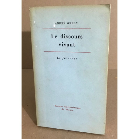 Le discours vivant