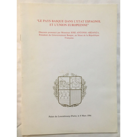 La pays Basque dans l'état Espagnol et l' Union Européenne