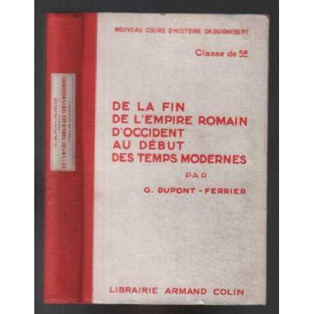 De la fin de l'empire romain d'occident au début des temps modernes