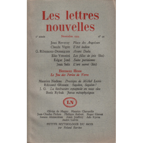 Les lettres nouvelles n° 32