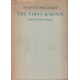 The first-known and other poems