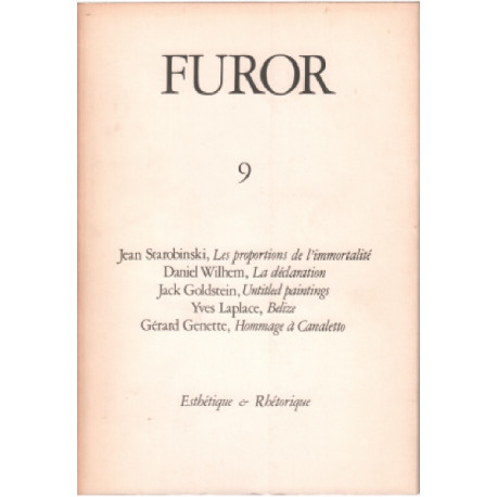 Esthetique et rethorique / revue furor n° 9