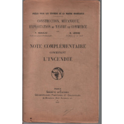 Note complémentaire concernant l'incendie ( marine marchande )