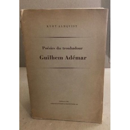 Poesies du troubadou / guilhem Adémar