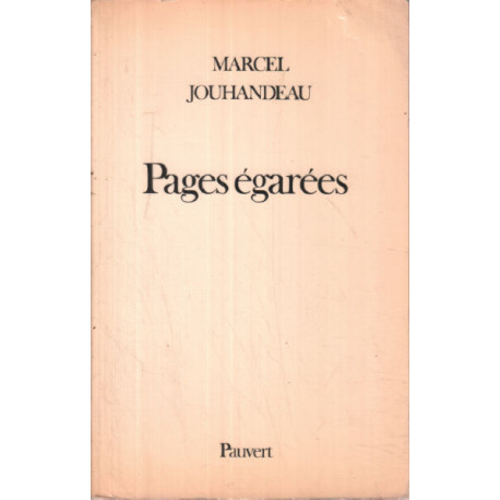 Pages égarées