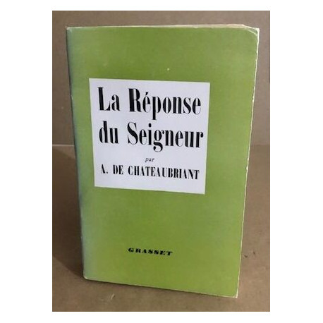 La réponse du seigneur