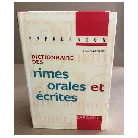 Dictionnaire des rimes orales et écrites