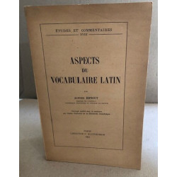 Aspects du vocabulaire latin