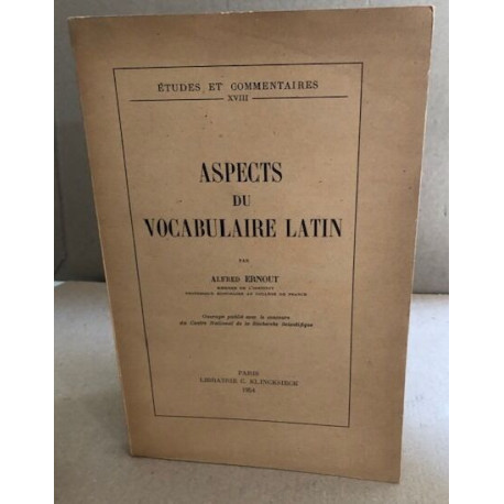 Aspects du vocabulaire latin