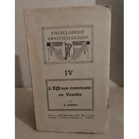 L'effraye commune en vendée