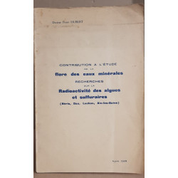 Contribution à l etude de la flore des eaux minerales/dedicace