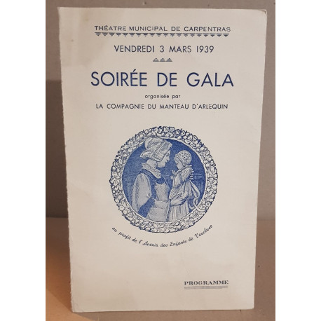 Programme du théatre municipal de Carpentras du Vendredi 3 Mars 1939