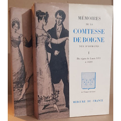 Mémoires de la comtesse de Boigne (tomes I et II)