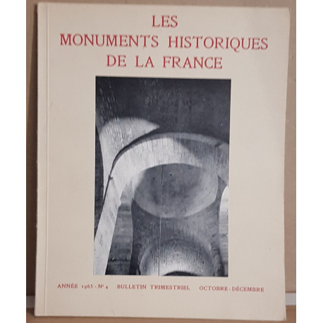 Les monuments historiques de la France - N°4 - Oct. / Dec