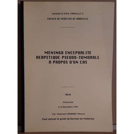 Méningo encéphalite herpétique pseudo-tumorale à propos d'un cas