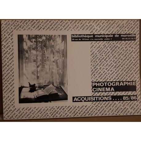 Photographie - cinéma - acquisitions....85/86