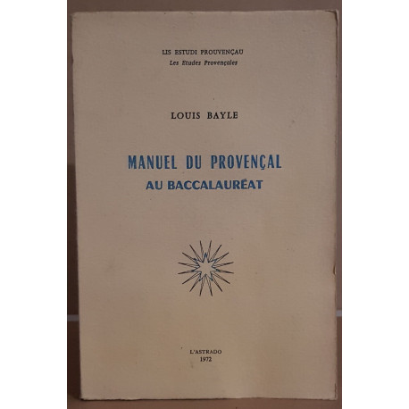 Manuel du provençal au baccalauréat