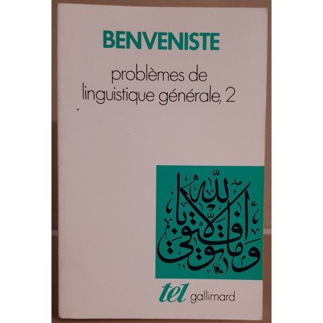 Problèmes de linguistique générale. tome 2