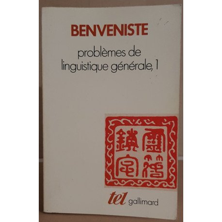 Problèmes de linguistique générale 1