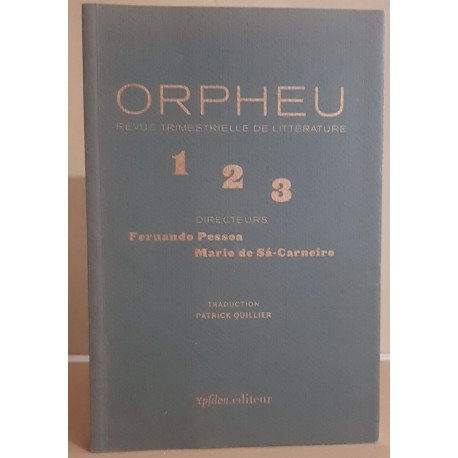 Orpheus Revue internationale de Poésie N°1 - 2 - 3