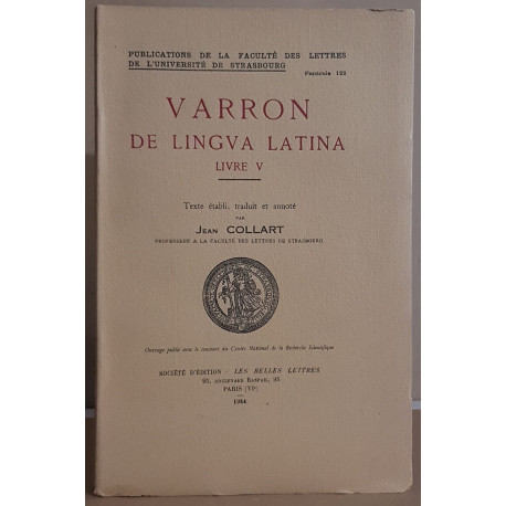 VARRON de lingua latina (livre V)