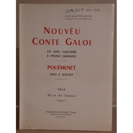 Nouvèu conte galoi : En vers galejaire e proso granado. Pouëmenet...