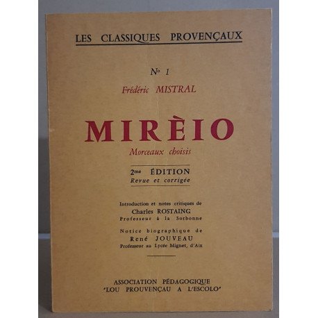 Mirèio - morceaux choisis - 2° édition revue et corrigée