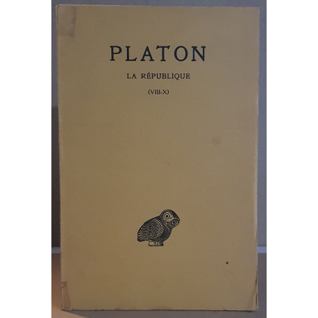 Platon - oeuvres complètes - Tome VII - 2° partie - La république...