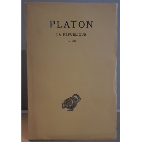 Platon - oeuvres complètes - Tome VII - 1° partie La république...