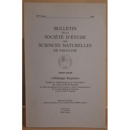 Bulletin de la société d'étude des sciences naturelles de Vaucluse