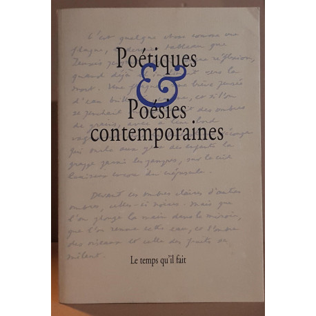 Poétiques et poésies contemporaines / E.O