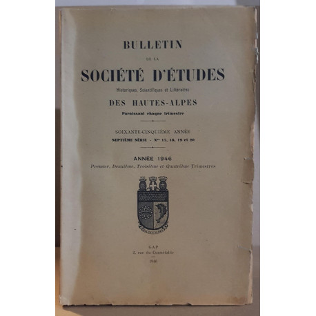 Bulletin de la société d'études des Hautes-Alpes - N°17 18 19 et 20