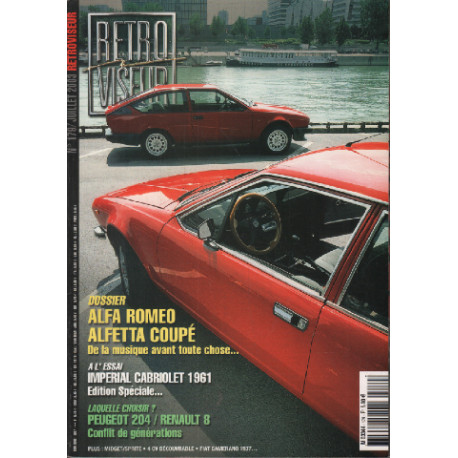 Revue rétroviseur n° 179 : dossier alfa roméo et alfetta coupé ,...