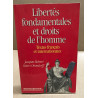 Libertés fondamentales et droits de l'homme / textes français et...