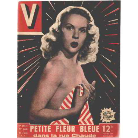 Revue V n° 143 / 29 juin 1947 / photo de couverture colette richard