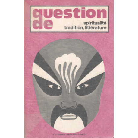 Spiritualité tradition litterature / question de n° 24