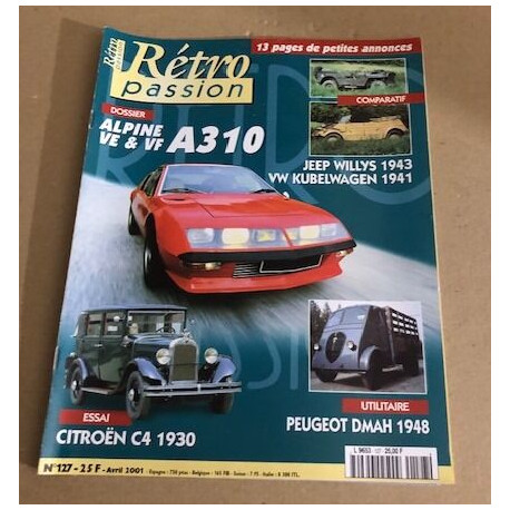 Retro passion n° 127 / alpine VE et VF A310