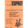 Revue esprit septembre octobre 1979/ qu'imaginer