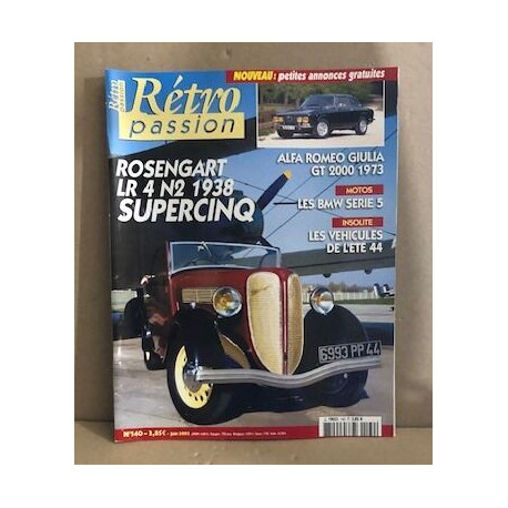 Retro passion n° 140 / rosengart LR 4 N2 1938