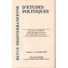 Revue méditerranéenne d'études politiques n° 3 / espace public...